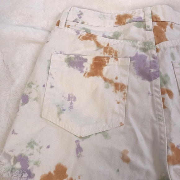 Wild Fable Tie Dye Distressed High Rise Shorts - Picture 6 of 14